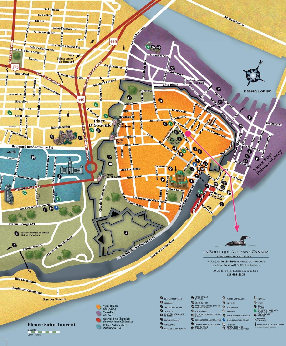 old Quebec City-peta wisata