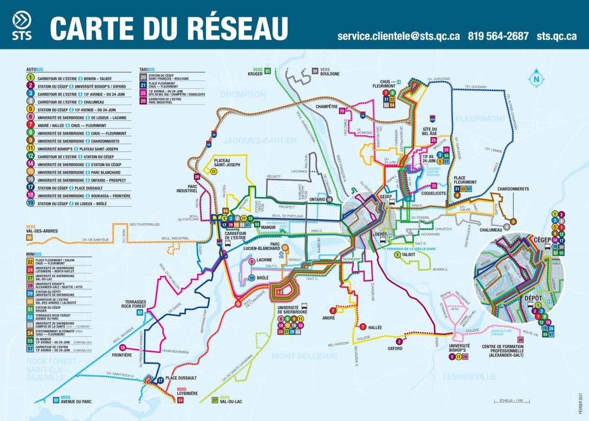 Peta dari Quebec bus
