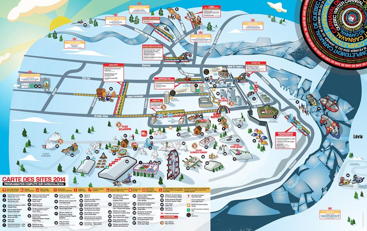 Peta dari Quebec winter carnival